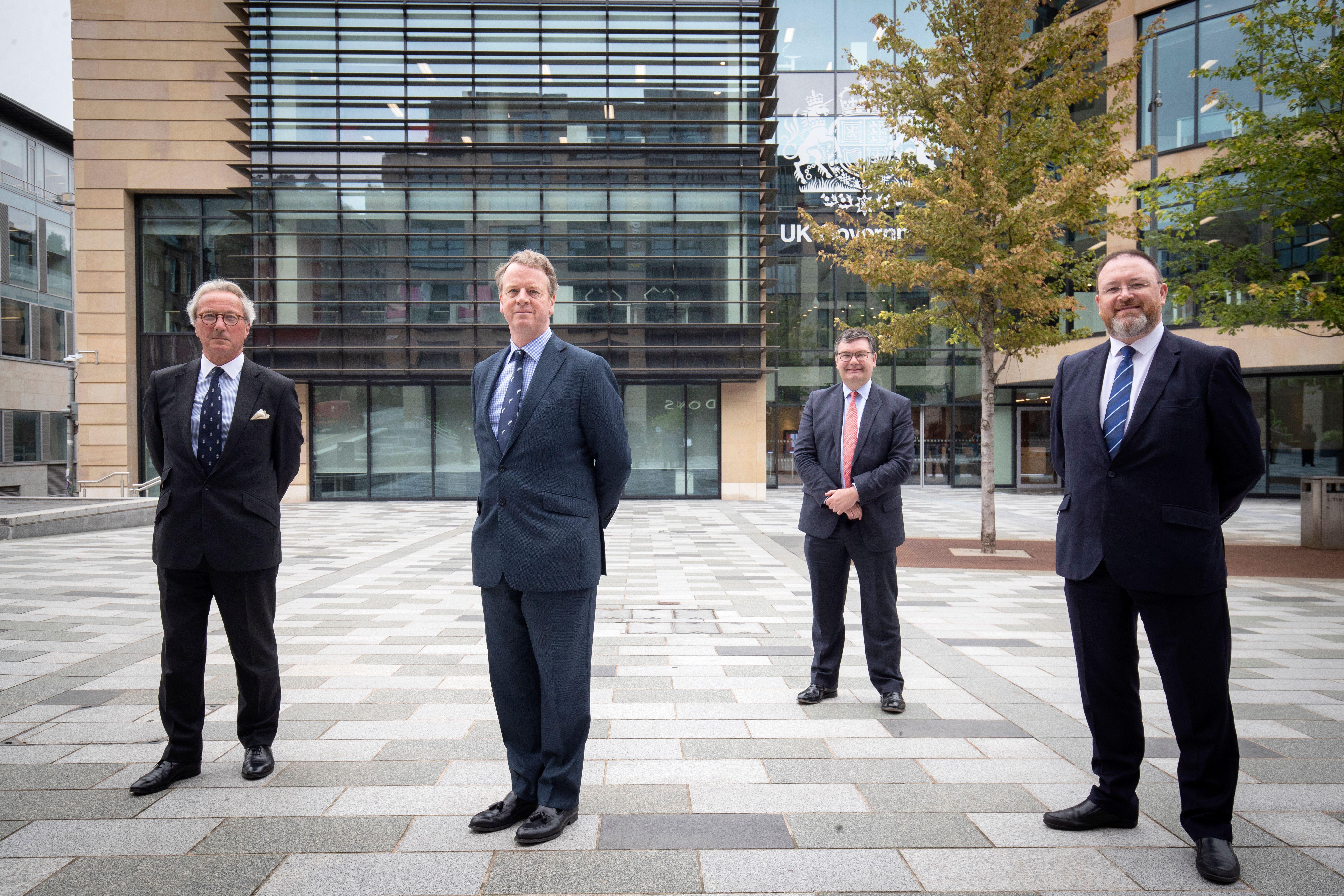Iain Stewart (second from right) at the Scotland Office premises in Edinburgh